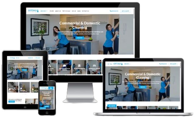Optima Cleaners Responsive Website View